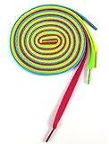 Fashion Flat Shoelaces Canvas Sneaker Athletic Tennis Shoe Laces Unisex Strings by Santimon 2 Pair(24 Colors and 10 Lengths Available)