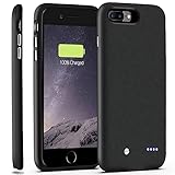 iPhone 7 Plus Battery Case,Suposun 4880mAh Ultra Slim(0.52in) Portable Battery Charging Case for iPhone 7 Plus(5.5in) Charger Case Battery Pack External Battery Backup with Lightweight(3.9oz) - Black