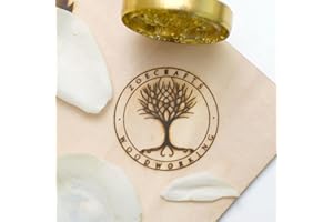 Custom Logo Wood and Leather Branding Iron, BBQ Heat Stamp With Handle, Woodworking Design Stamp (1.5x1.5)