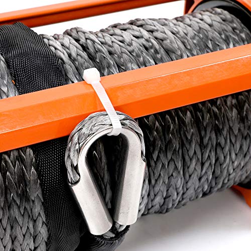 ZESUPER 12V 13000-lb Load Capacity Electric Truck Winch Kit Synthetic Rope, Waterproof Off Road Winch for Jeep,Truck,SUV with Wirless Remote and Corded Control(13000-Rope) - Image 6