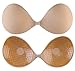 Deceny CB Strapless Bra Push up Invisible Bra Self Adhesive Silicone Bra (D, Nude)