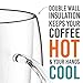 Double Wall Coffee Mug Set of 2, 13.5 oz - Dishwasher & Microwave Safe - Clear, Unique & Insulated Glass with Handle
