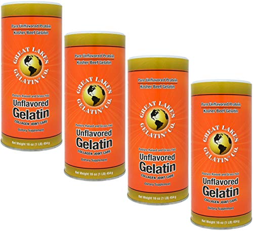 Great Lakes Pure, Beef Gelatin, 16oz 4-Pack