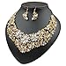 Women Alloy Crystal Necklace and Earring Set Wedding Jewelry Rhinestone Necklace