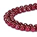 BRCbeads Gorgeous Natural Red Jade Gemstone Faceted Round Loose Beads 8mm Approxi 15.5 inch 45pcs 1 Strand per Bag for Jewelry Making
