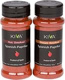 (2 PACK) HOT + SWEET SMOKED Spanish Paprika - Kiva Gourmet - From The Famous La Vera Region of Spain - 4 oz Total WT