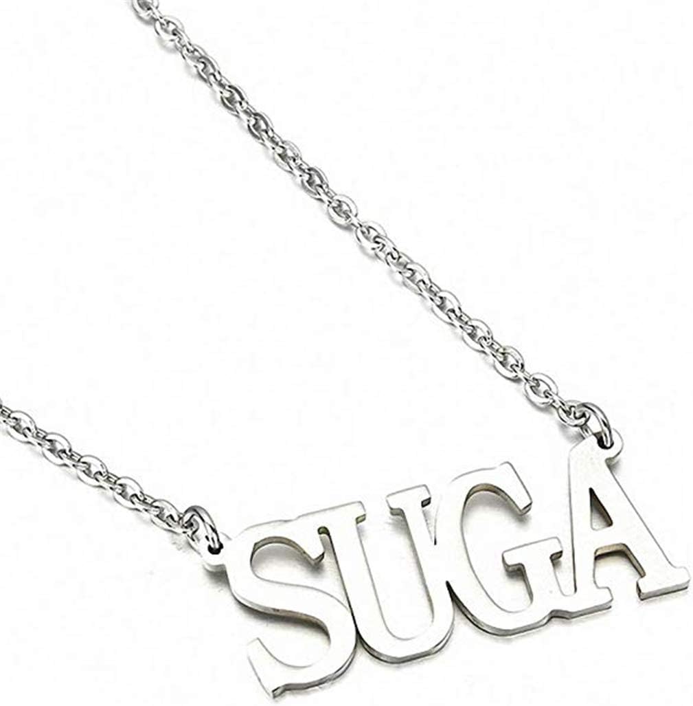 Korea-Pop Women Personality Silver Necklace Girls Letter Pendant Fashion Star Clavicle Chain Nice Gift for Korea-Pop