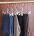 Pack of 12 Premium Quality Plastic Skirt Hangers - Non-Slipping Material with Sliding Metal Clips - 360-Degree Rotating Hook - Slim & Sleek Design - by Utopia Home