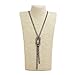 Suyi Trendy Crystal Long Necklace All-Match Style Shining Clothing Sweater Chain Black