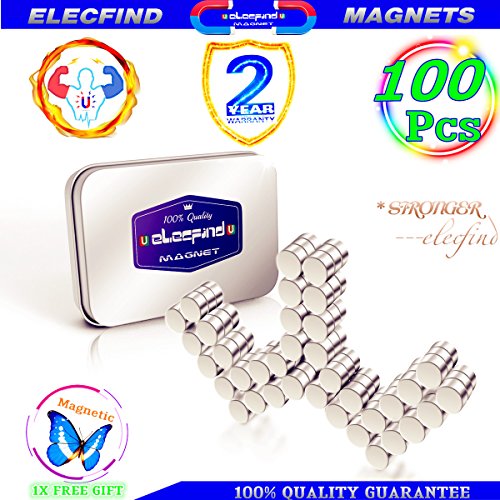 Strong Neodymium Round mini Fridge Magnets , Powerful refrigerator Magnets, Handcraft DIY Magnets, Small Magnets for Office, for Home,Scientific, Craft, kitchen ,Crafts ,Science,School,100PCS-6mm*3mm