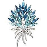 UNVAK Rhinestone Brooch for Women Rhinestone Brooches Pins Crystal Lapel Pin Jewelry Christmas Valentine's Day Gift for Wife Girlfriend