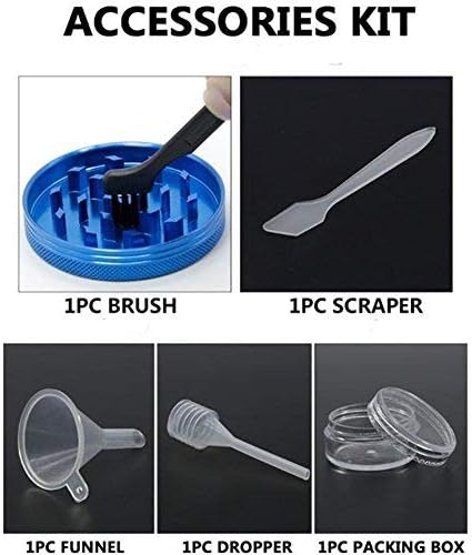 Engshwn Tobacco Grinder Herb Grinder Brush Kit,Small Cleaning Brush,Scraper,Funnel,Dropper,Transparent Valve Bag and Packing Box