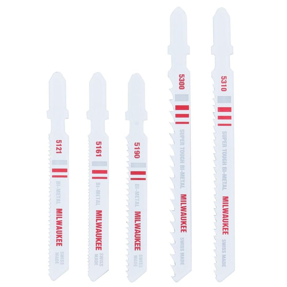 Milwaukee 49-22-1178 T-Shank Metal/Wood Cutting Jig Saw Blade Assortment, 5-Pack