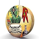 Southwest Chili Peppers and Cactus Hardwood Oak Fan / Light Pull