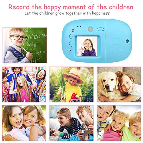 AGM Kids Camera, 1.4" Mini Children Video Camera Recorder 8GB Memory Card Toddler Digital Camera, DIY Creative Birthday Gifts for Kids (Blue) - Thumbnail 3