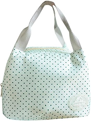 Insulated Lunch Bag,Thenlian Insulated Cold Canvas Stripe Picnic Carry Case Thermal Portable Lunch Bag Water-Resistant Leakproof Therma with Shoulder Strap for Men Women Kids