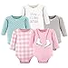 Little Treasure Baby Infant Cotton Long Sleeve Bodysuit, 5 Pack