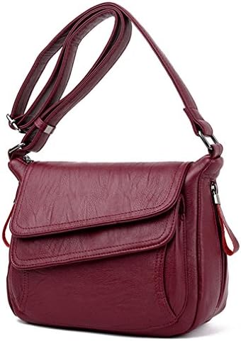 Firstider Women Leather Handbags Designer Small Handbag Sling Red