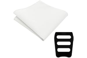Gsyziux Handkerchiefs for Men Cotton Linen Mens Pocket Squares with Pocket Square Holder for Wedding Party Tuxedo Suit