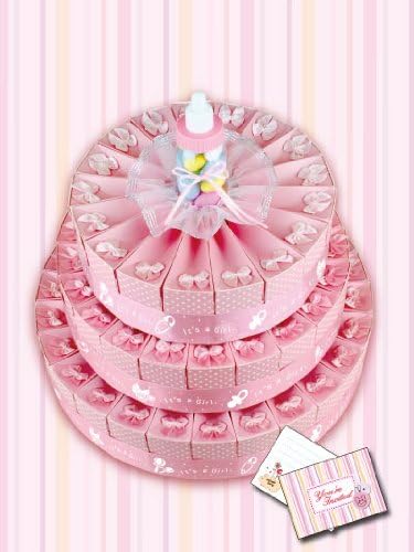 Baby Shower Favor Cake Kit (3 Tier with Invites, Pink)