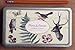 Cavallini Rubber Stamps Flora & Fauna, Assorted with Ink Pad