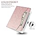 iPad Case for New iPad 9.7 2018 2017/iPad Air 2/iPad Air/iPad Pro 9.7 - BORIYUAN Protective Slim Case Folio Smart Cover with Auto Wake/Sleep Function & Pencil Holder for iPad 9.7 inch - Rose Gold