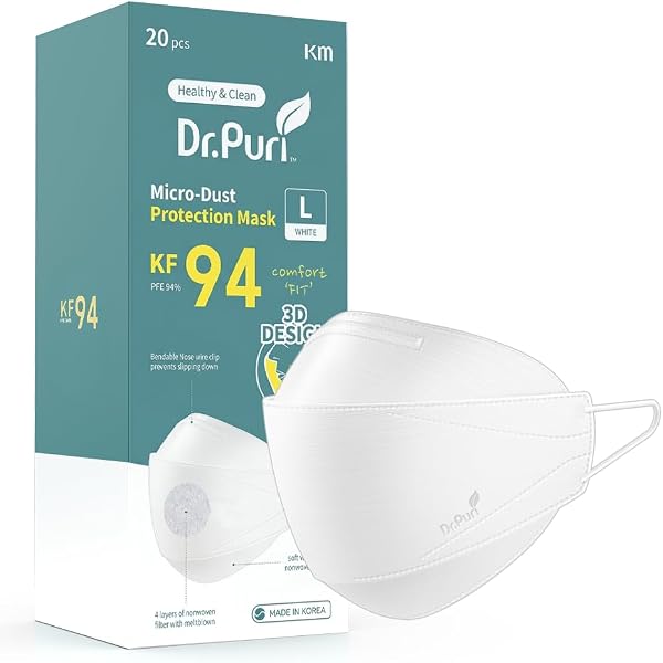 Dr.Puri [20 Pack New Micro-Dust Protection Face Premium Mask (KF94