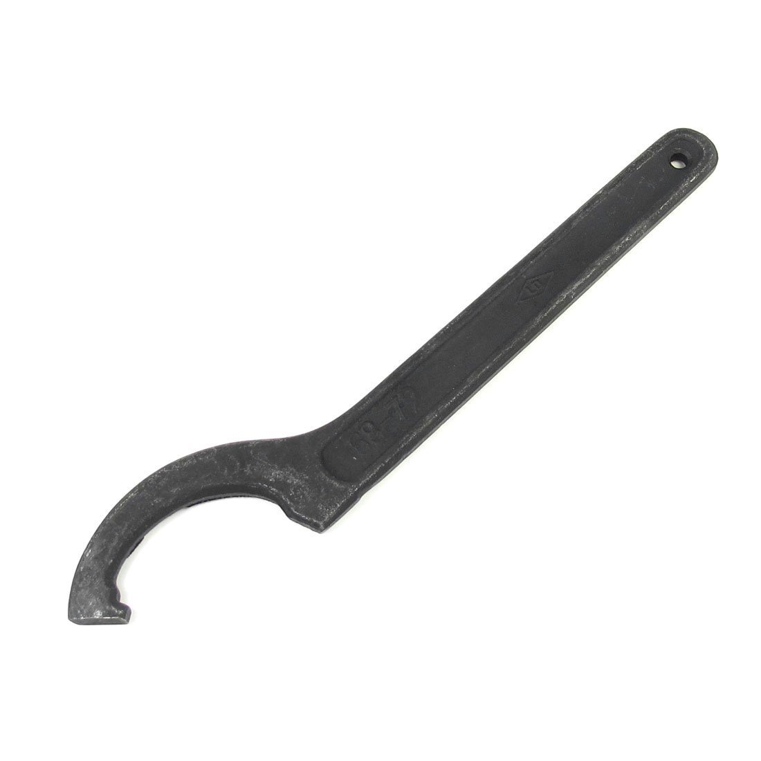 68 mm72 mm Opening Dia Carbon Steel Hook Spanner Wrench Black 235 mm x