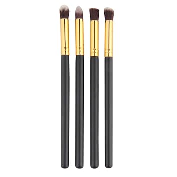 HAME Professional Eye Brushes Set Eyeshadow Foundation Mascara Blending Pencil Makeup Tools Cosmetic Black Brush -4 Pcs