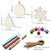 Colovis 30 Pcs Unfinished Christmas Wooden Ornaments,Christmas Tree Ornaments Natural Wood Slices for Kids Art Crafts Gift Decoration