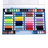 LIHAO Set of 64 Polyester Threads for Sewing and Craft Projects