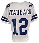 Roger Staubach Signed Custom White Pro-Style Football Jersey JSA