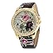 Hessimy Womens Fashion Watches New Ladies Business Bracelet Watch Luxury Crystal Sport Casual Leather Band Retro Floral Print Digital Analog Quartz Wrist Watches for Women On Sale