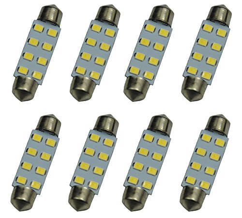 Cutequeen 8pcs white 42mm(1.72") 2835 160 lumens 8…