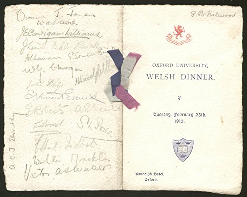 Amazon Com King Edward Viii Menu Signed Circa 1913 With Co