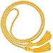 TecUnite Graduation Cords Honor 2025 Polyester Yarn Decorative Garland Twist Ties with Tassels for Bachelor Gown Graduation(Gold)