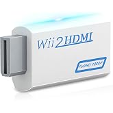 Herfair Wii HDMI Adapter 1080P Wii to HDMI Adapter for Nintendo Wii/Wii U | Wii2HDMI Converter Supports All Display Modes with 3.5mm Audio Jack Connector to HDTV Smart TV (Not for Wii Mini)
