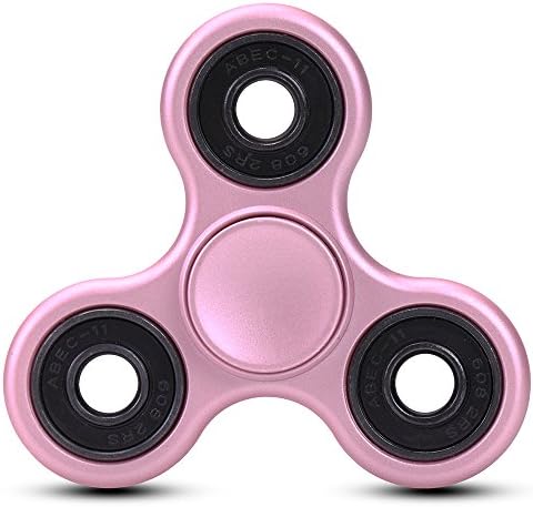 Huanna Hand Fidget Spinner Toy Stress Reducer and Perfect For ADD, ADHD ,Finger Toy fidget work Ultra Fast Bearings (Pink)