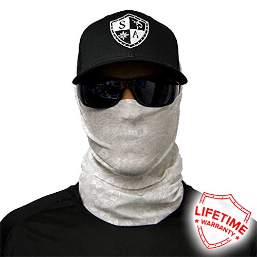 Salt Armour Face Mask Shield Protective Balaclava Bandana MicroFiber Tube Neck Warmer - Ghost