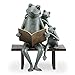 Reading Frog Family Garden Sculpture