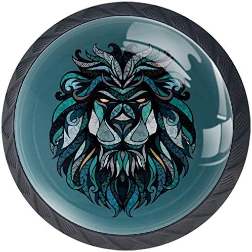 Tier Löwenkopf Schrank Knöpfe - 4 Stück Schrankknöpfe Schubladenknöpfe