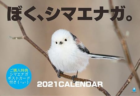 Amazon ぼく シマエナガ 21 壁掛け カレンダー カレンダー 文房具 オフィス用品