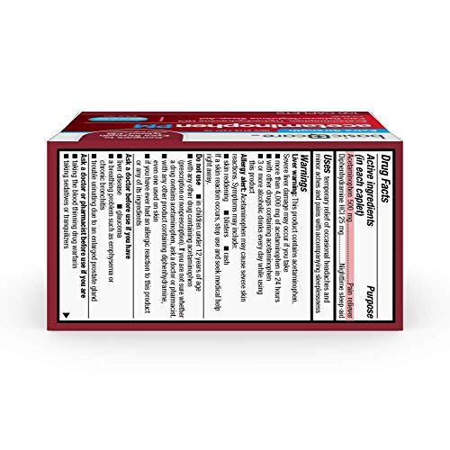 Basic Care Extra Strength Acetaminophen PM Caplets, 100 Count