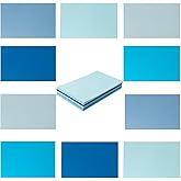 50 Sheets Small Colored Cardstock Paper 5 Colors, 250 GSM Heavy Card Stock for DIY Art Projects, Cards (Blue, 3x5)
