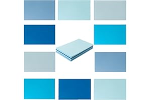 TOPEEN 50 Sheets Small Colored Cardstock Paper 5 Colors, 250 GSM Heavy Card Stock for DIY Art Projects, Cards (Blue, 3x5)