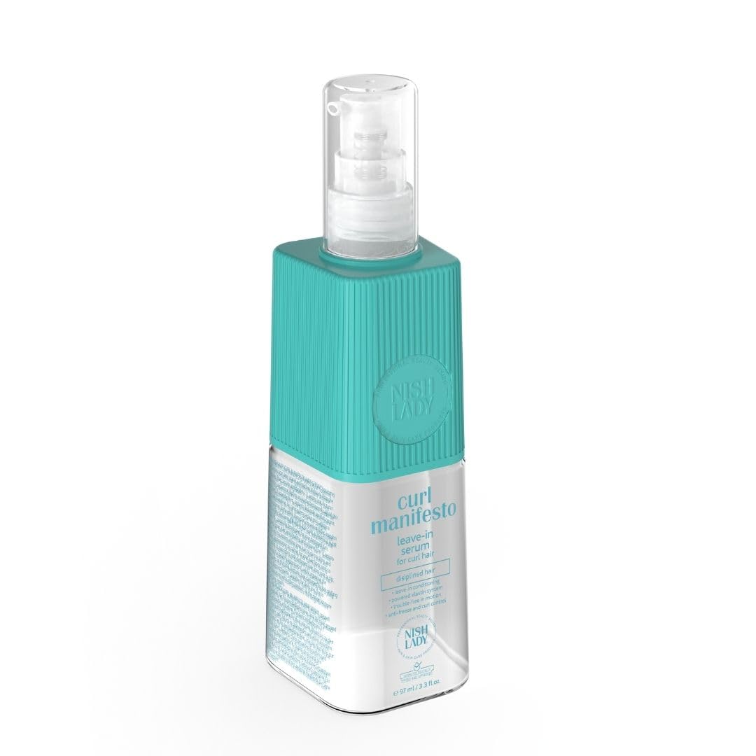 Nishlady Curl Manifesto Leave-in Serum 97 ml – Lightweight Serum for Curly & Wavy Hair – Hydrates, Smooths & Boosts Curl Definition