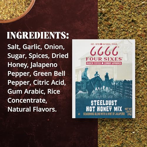6666 FOUR SIXES STEELDUST HOT HONEY SEASONING MIX, 1.25 OUNCE