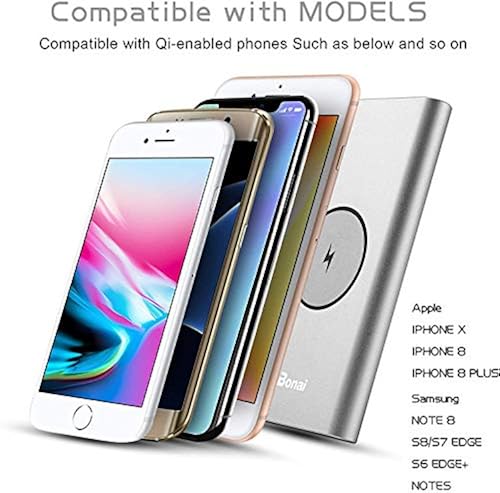 BONAI Wireless Portable Charger 12000mAh, Power Bank USB and Type