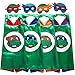 KostD Ninja Turtle Superhero Costume with Mask for Kids TMNT Cartoon Party Set of 4
