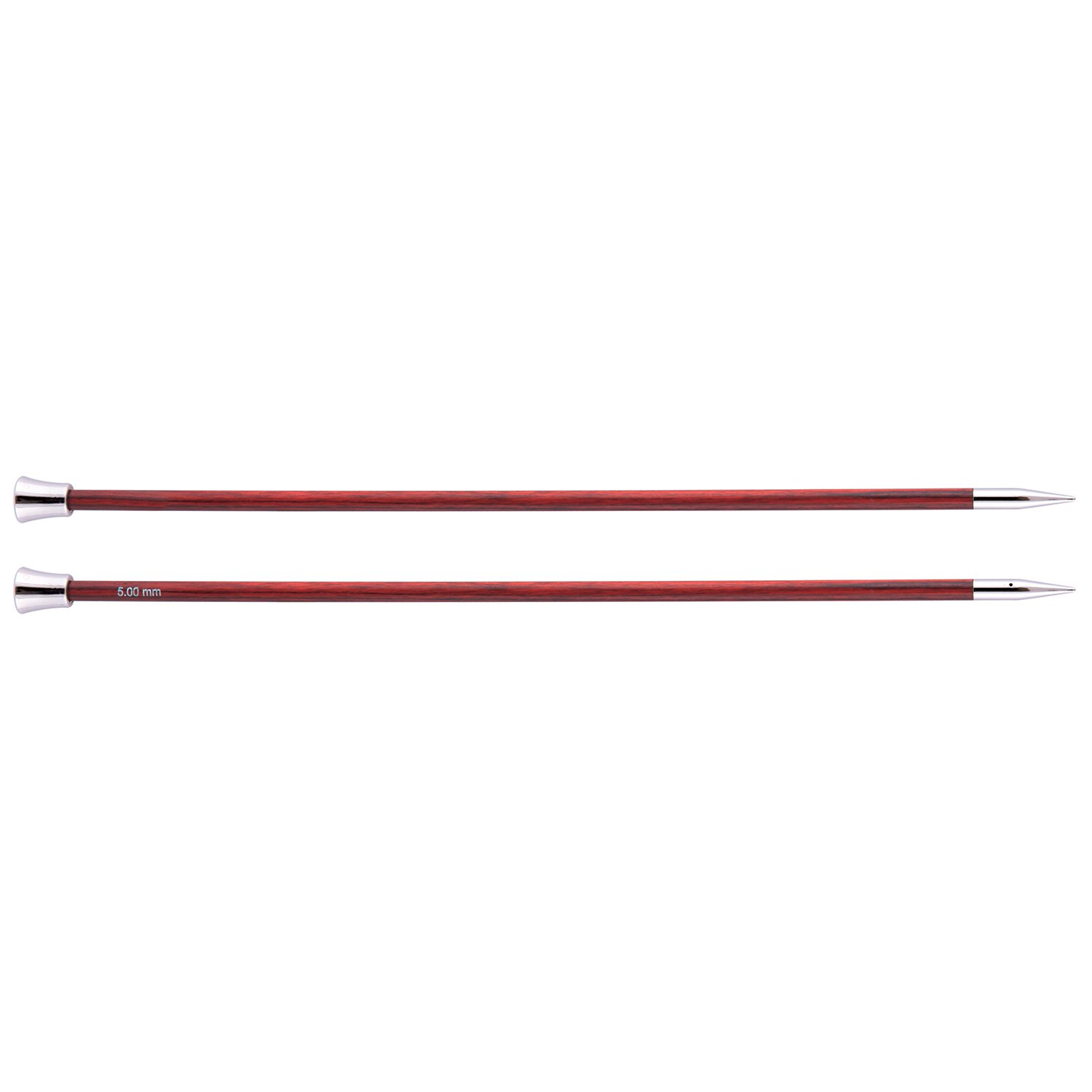 KnitPro Royale: Knitting Pins: Single Ended: 30cm x 5.00mm, Birchwood, brass, Multi-Colour, 5mm